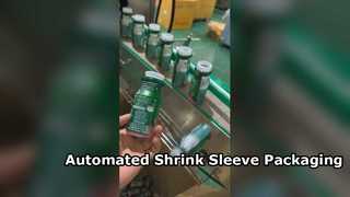 Bottle shrinking sleeve machine link with unscramble sortter speed upon to 100pcs per hour 