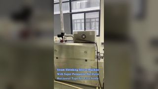 Steam Shrinking Sleeve MachineWith Super Permanent Air Dyrer Horizontal Type For Food bottle